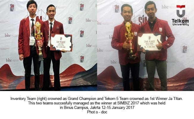 170117 Dua Tim Tel U Juara di SIMBIZ 20172