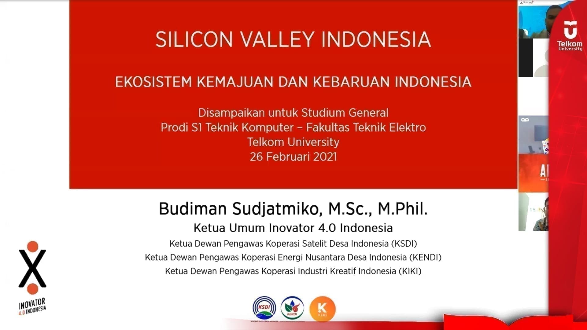 Budiman Sudjatmiko Public Lecture Telkom University