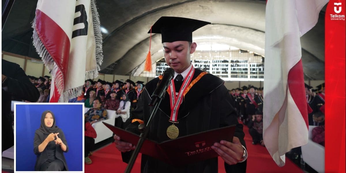 Telkom University Gelar Wisuda Ramah Difabel Hadirkan Penerjemah Bahasa Isyarat