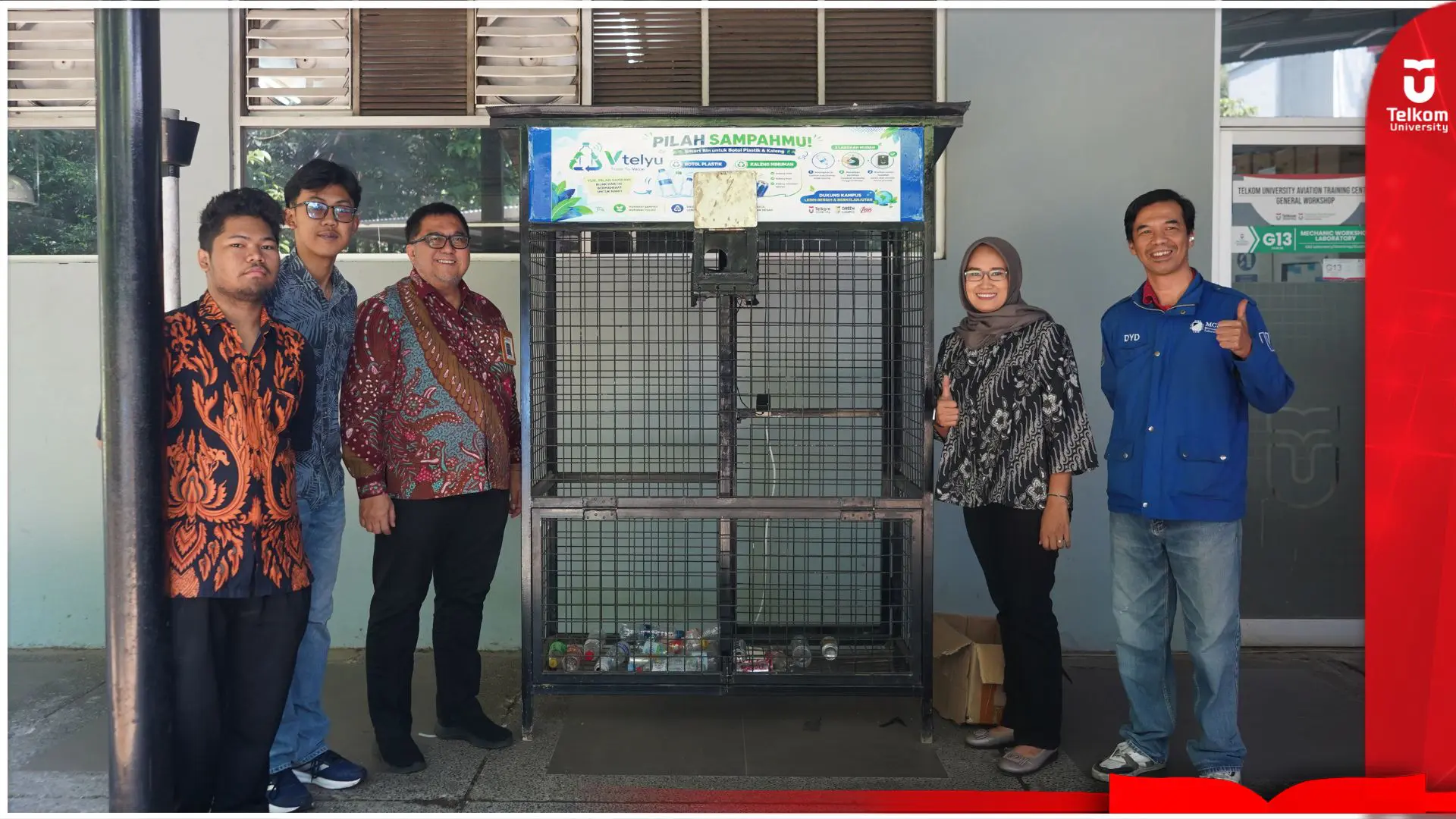 Mahasiswa Telkom University Kembangkan VTelYU, Tempat Sampah Pintar Berbasis IoT untuk Dukung Ekosistem Daur Ulang
