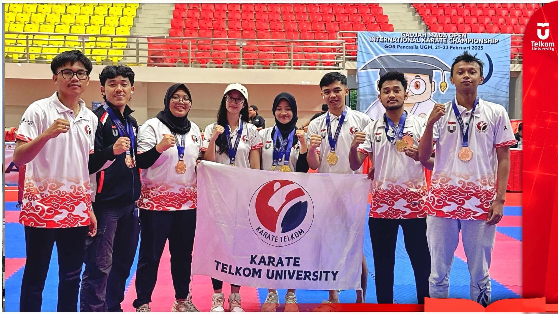 UKM Karate Telkom University Raih Prestasi di Gadjah…
